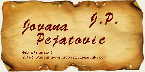 Jovana Pejatović vizit kartica